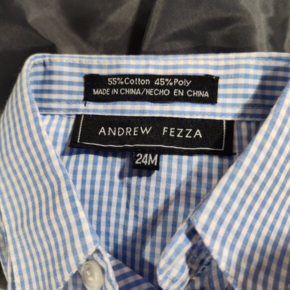 Andrew Fezza 3 Piece Vest, Shirt, Pinstripe Pant Suit Boys 24 Month NWT - Picture 8 of 10